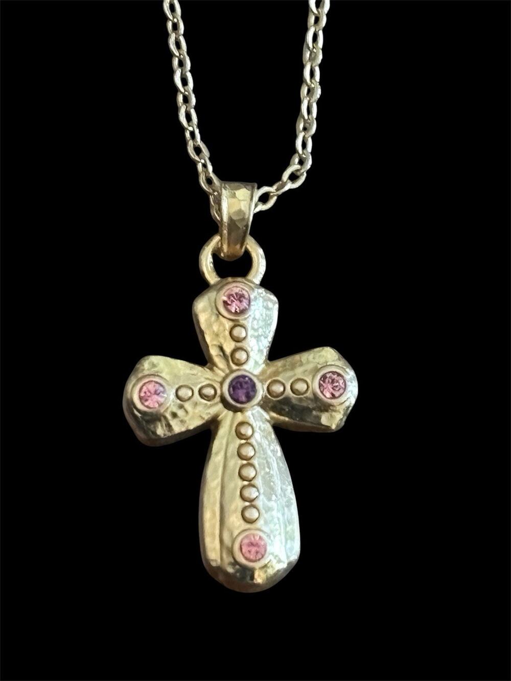 Brighton Majestic Imperial Cross Reversible Gold Necklace Style: JM7433 $78 NWT